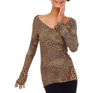 Norma Kamali Sz XLarge Leopard Print Long Sleeve